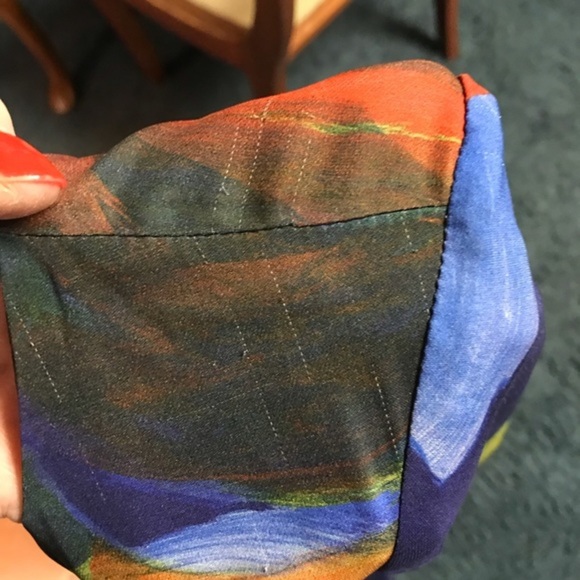 Leifsdottir 100% silk bold color swing dress - Picture 12 of 13